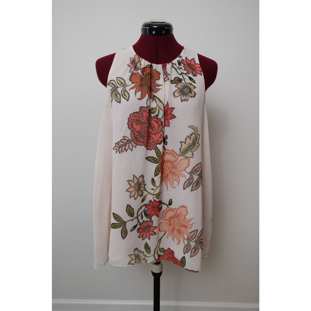Vince Camuto Women Top Floral Size Large Pastel Style